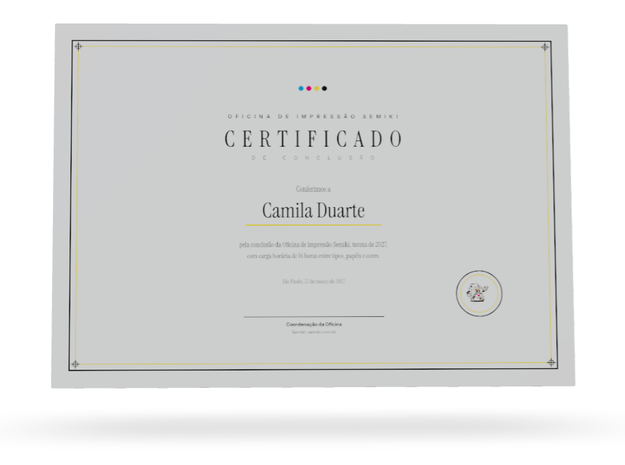 Preview 3D de Certificado